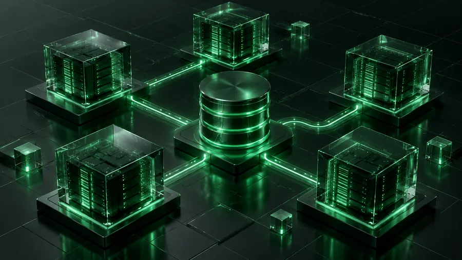 Emerald database and connected data pipeline modules